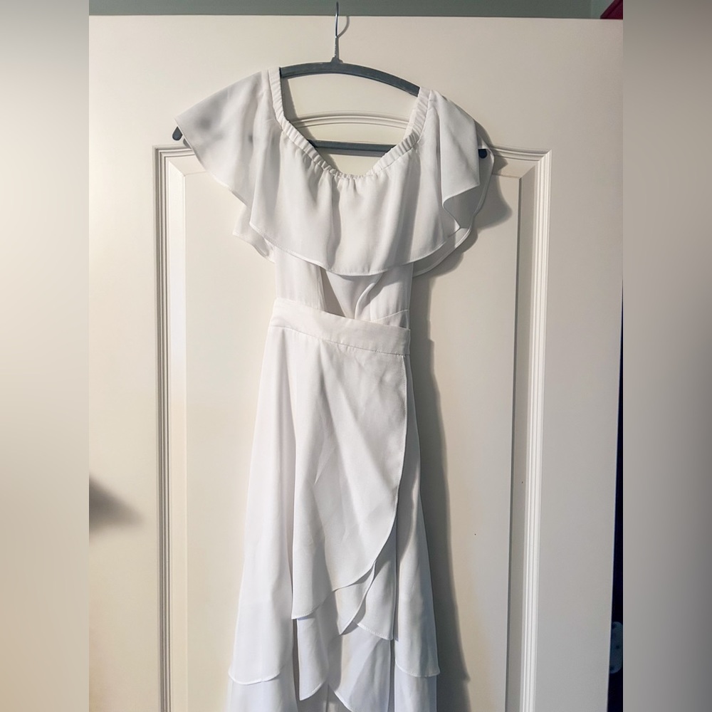 White graduation dress